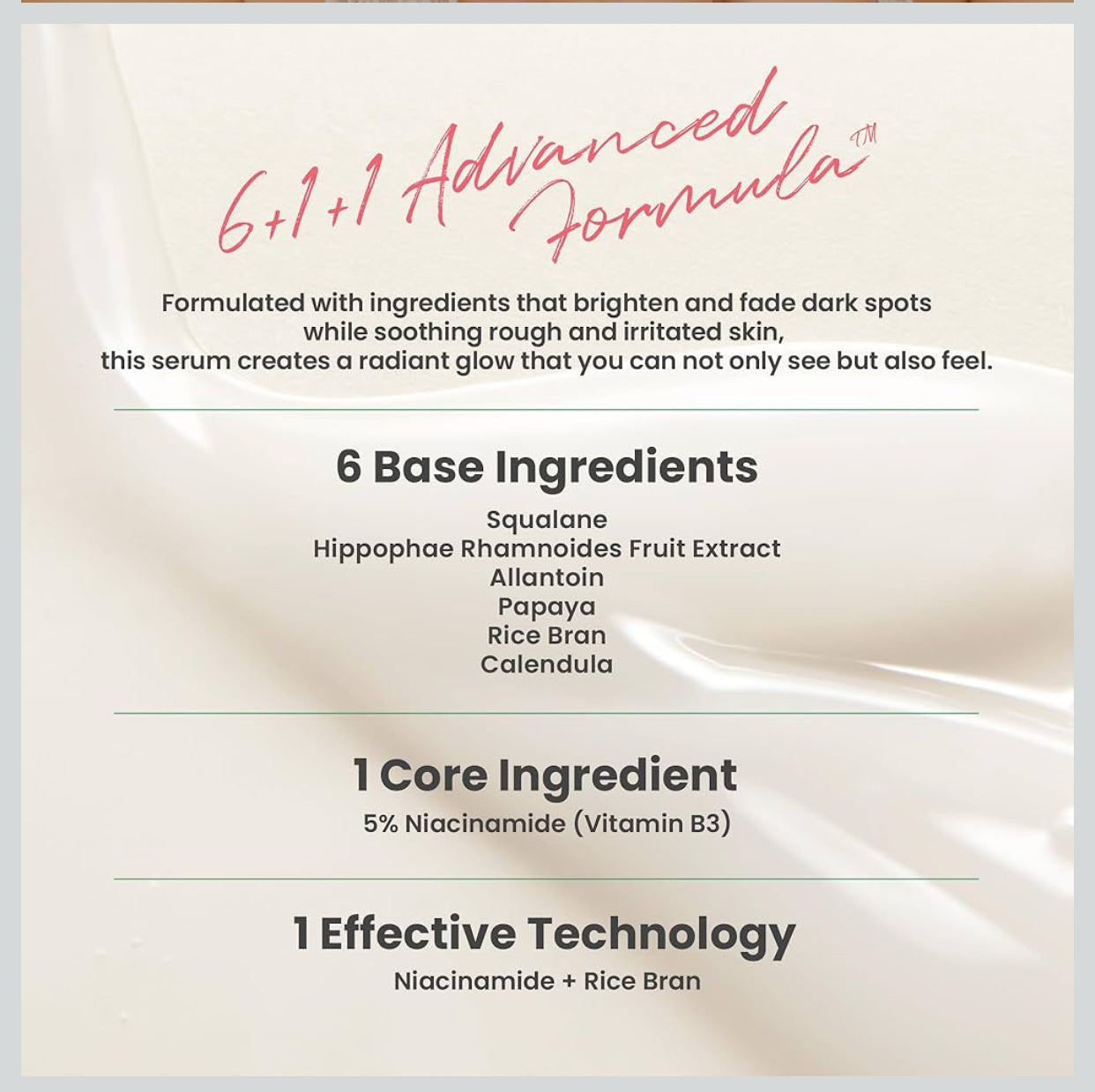 Sérum Hydratant Éclaircissant & Anti-Âge – Anti-Taches Brunes & Acné – Dark Spot Glow & Correct Niacinamide 5%| Fabriqué en Corée| Vegan| Extraits Végétaux Puissants d'Asie| Tout Type de Peau| 50 ml
